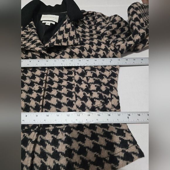 Banana Republic Houndstooth Wool Jacket Size Medium In Cream And Black - Picture 7 of 11